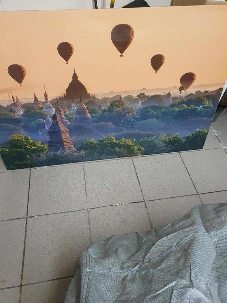 Zonsondergang in Birma., Antiek en Kunst, Ophalen