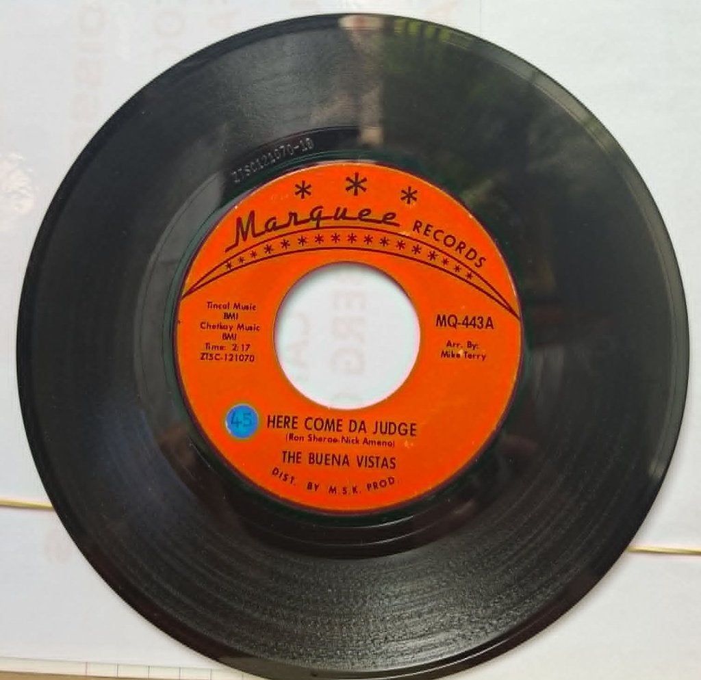 Popcorn Groove/The Buena Vistas - Hier komt de rechter, Gebruikt, Originele persing, 7 inch, Ophalen of Verzenden