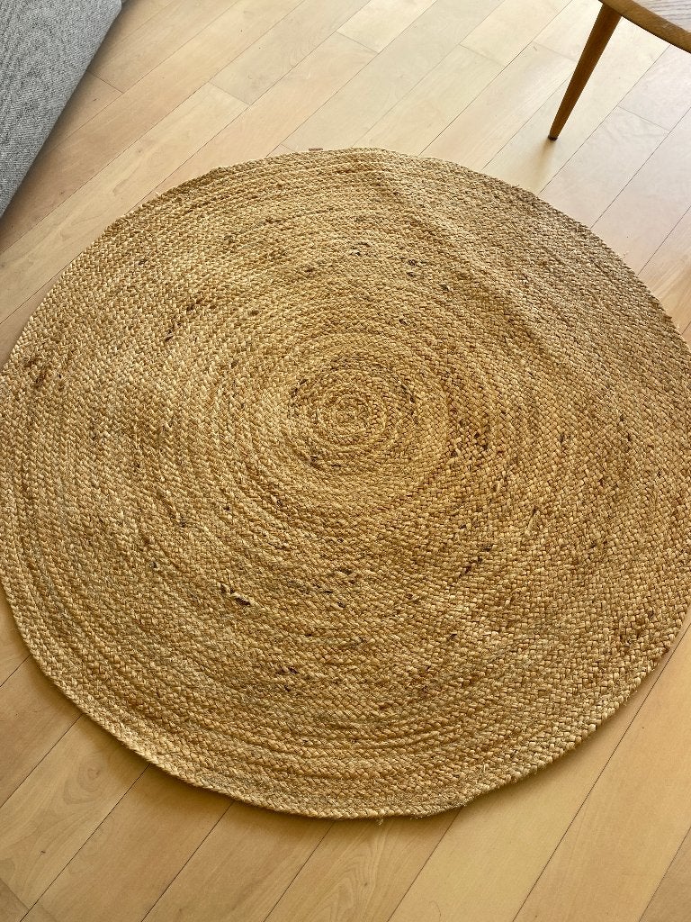 Eternal jute vloerkleed van ferm living, 50 tot 100 cm, Rond, Nieuw, 50 tot 100 cm