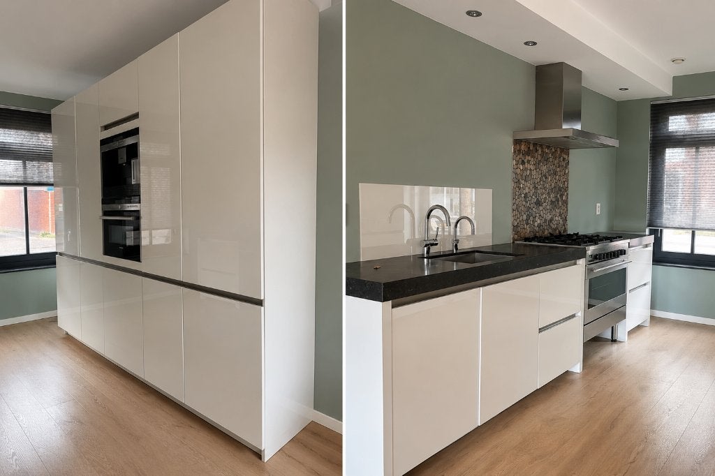 CUISINE KVIK HAUTE BRILLANCE  AVEC APPAREILS ÉLECTROMÉNAGERS, Maison & Meubles, Cuisine | Cuisines complètes, Comme neuf, Cuisine à mur double