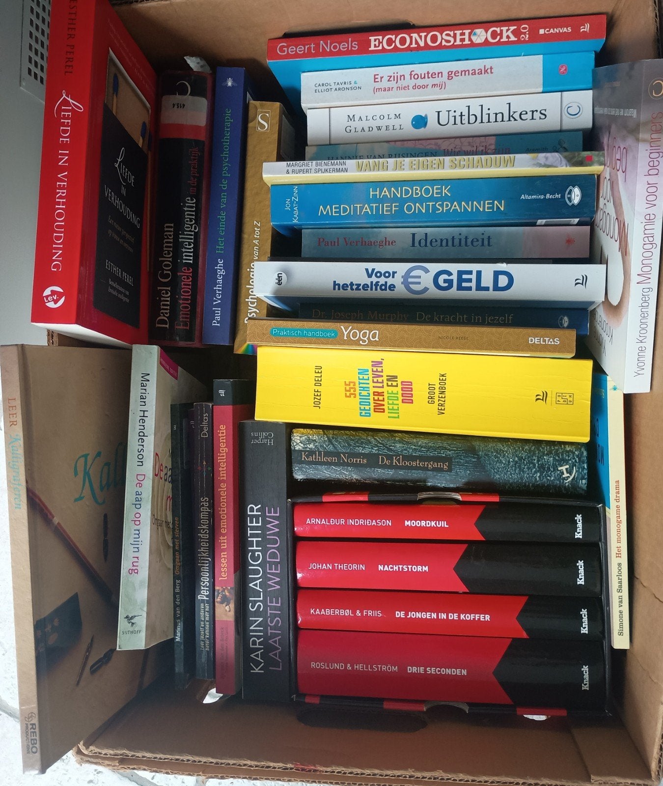 doos vol boeken, Boeken, Stock en Verzamelingen, Ophalen
