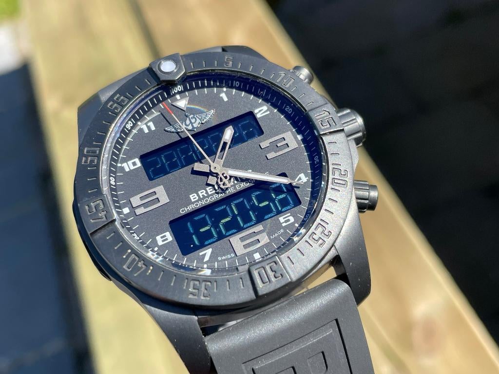 Breitling Exospace B55 Night Mission, Handtassen en Accessoires, Horloges | Heren, Ophalen, Breitling