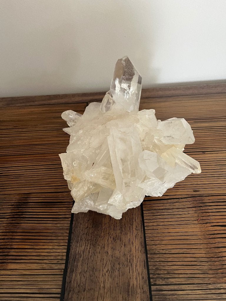 Grote cluster bergkristal kwarts 2,5 kg, Verzamelen, Ophalen of Verzenden, Mineraal