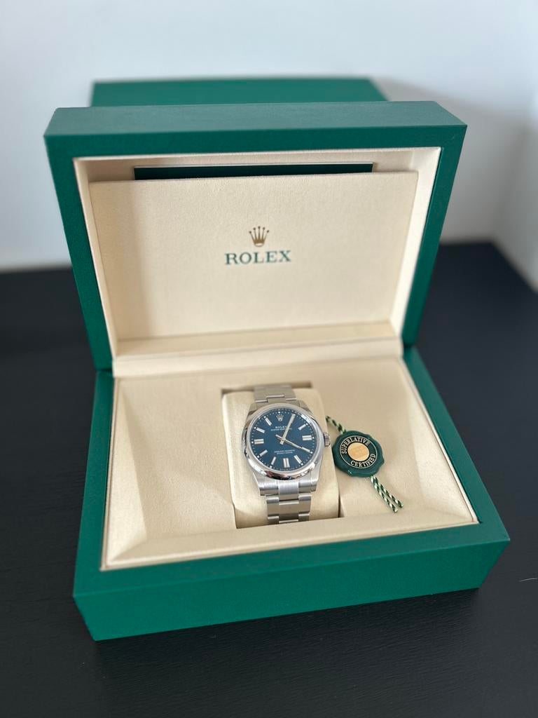 Rolex Oyster Perpetual blauw Nieuw 41mm, Rolex, Acier, Enlèvement, Acier