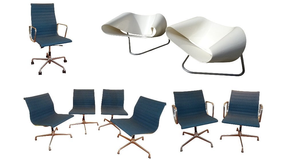 7 Vintage Stoelen Design Charles en Ray Eames door Vitra, Ophalen