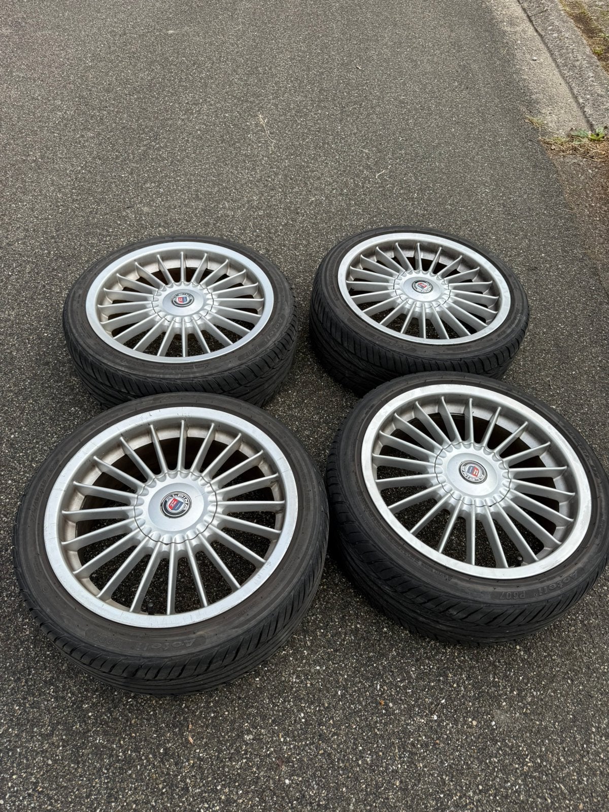 4x Alpina-stijl velgen 18 inch  (replica) met banden, Ophalen, Gebruikt