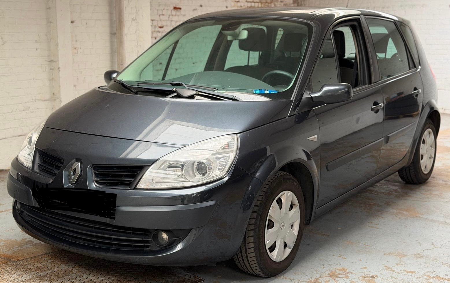 Renault Scenic 1.6 2008 benzine airco, Autos, Argent ou Gris, Achat, 82 kW, Boîte manuelle