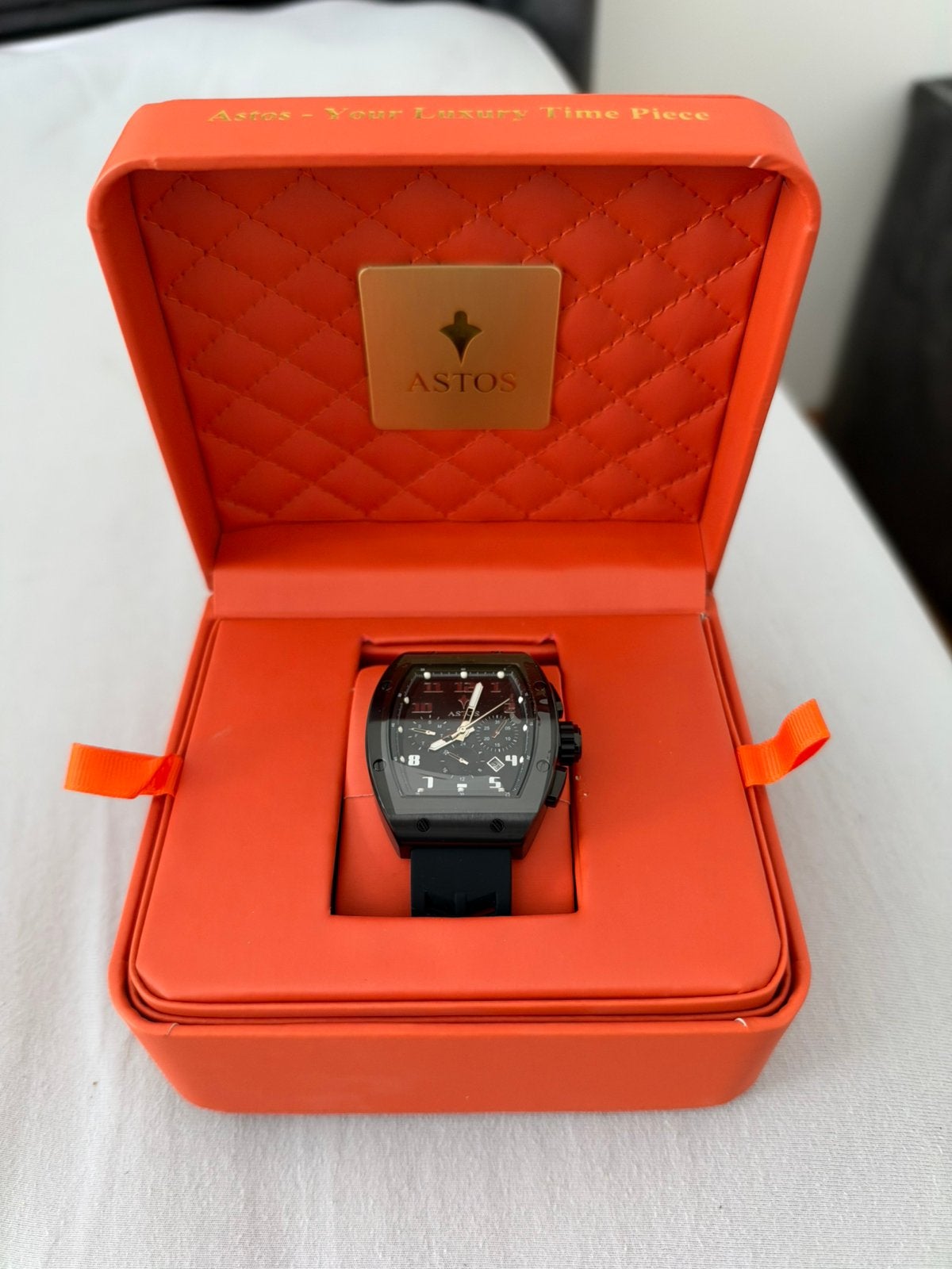 Montre homme astos dubai jamais utilise, Ophalen of Verzenden, Zo goed als nieuw