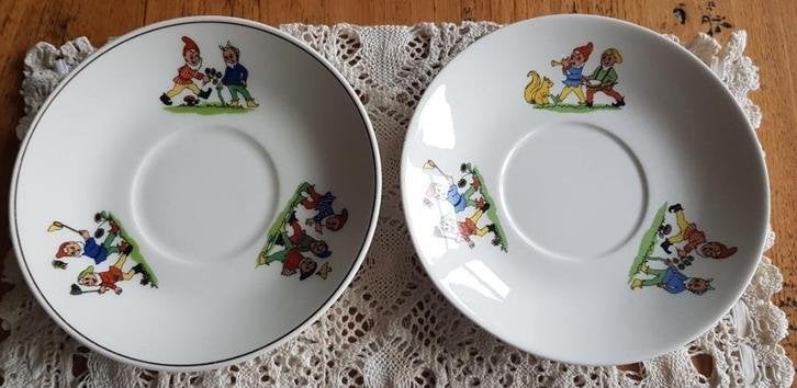 Nog 1 oud Regout schoteltje, kabouters, eekhoorn, vlinder, Maison & Meubles, Cuisine | Vaisselle, -, Utilisé, Autres styles, -