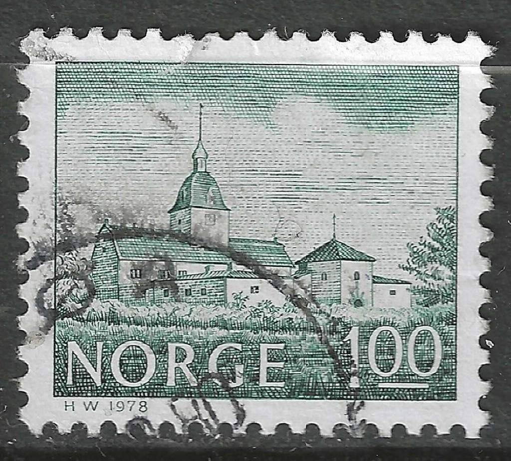 Norvège 1978 - Yvert 722 - Manoir d'Austratt de 1650 (ST), Timbres & Monnaies, Timbres | Europe | Scandinavie, Envoi, Norvège
