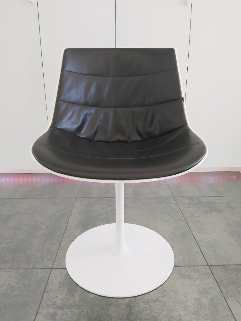 8 designstoelen MDF Italia Flow Chair – wit/zwart, Italiaanse design, Synthétique, Enlèvement, Blanc