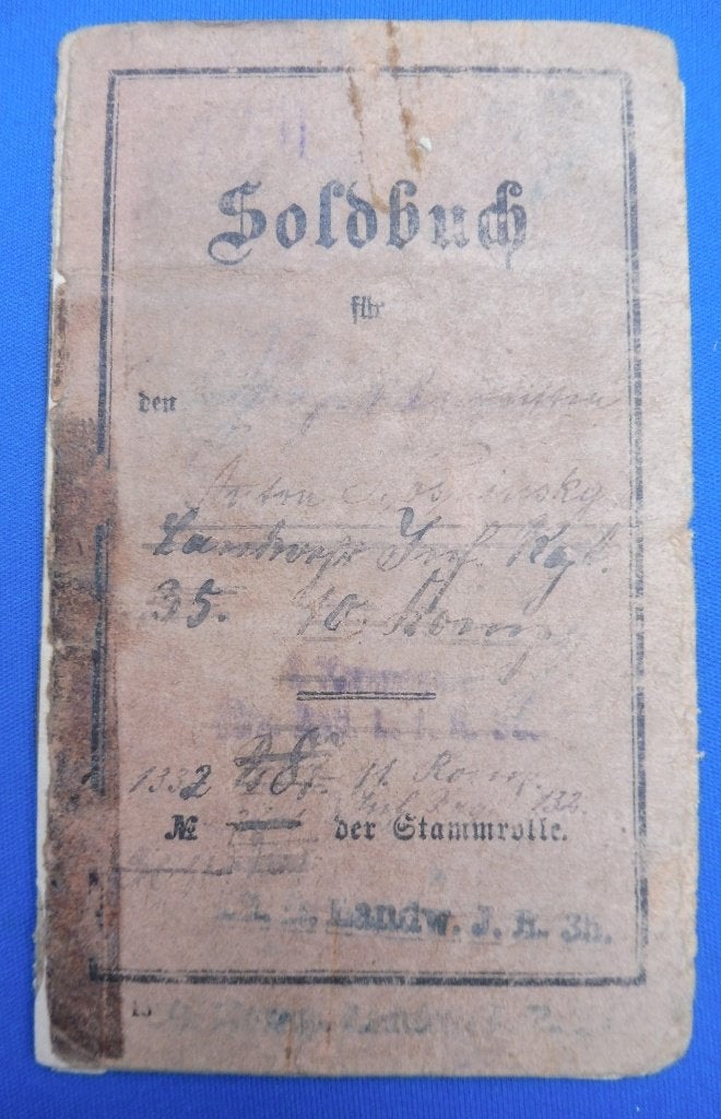 WO1 Soldbuch Roeselare/Gent/Beverloo 1914-1918, Verzenden, Landmacht, Overige typen