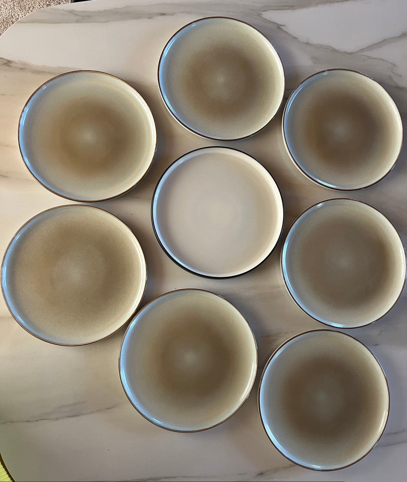 8 grote artisanale borden 27 cm, Enlèvement, Comme neuf, Assiettes(s)