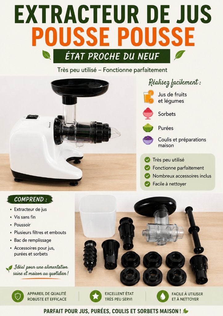 Extracteur de jus, Electroménager, Enlèvement, Neuf, Électrique, Presse-agrumes lent