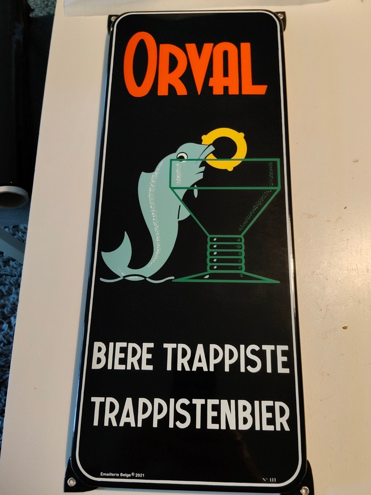 Plaque émaillée ORVAL, Enlèvement ou Envoi