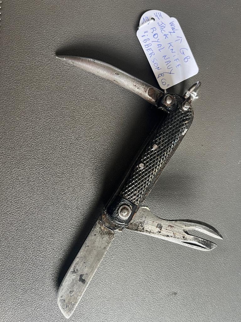 WW2 -> Jack knife Royal Navy 1944, Collections, Enlèvement ou Envoi, Marine, Couteau ou Poignard