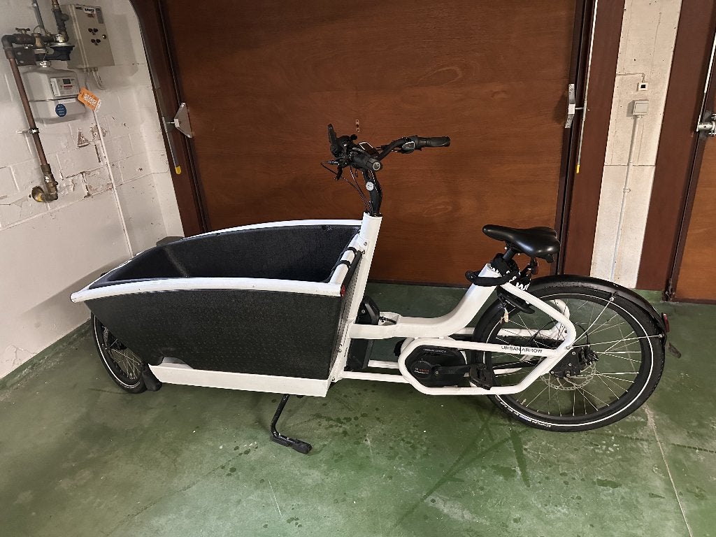 Bakfiets Urban Arrow, Fietsen en Brommers, Fietsen | Bakfietsen, Gebruikt, Huif, 2 kinderen, Schijfrem