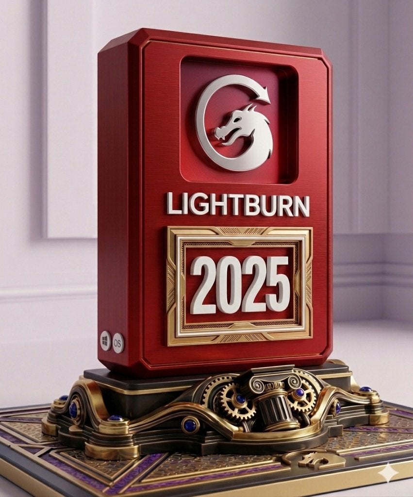 LightBurn 2025 Laser Graveren Software, Computers en Software, Ontwerp- en Bewerkingssoftware, Nieuw, Windows, Ophalen
