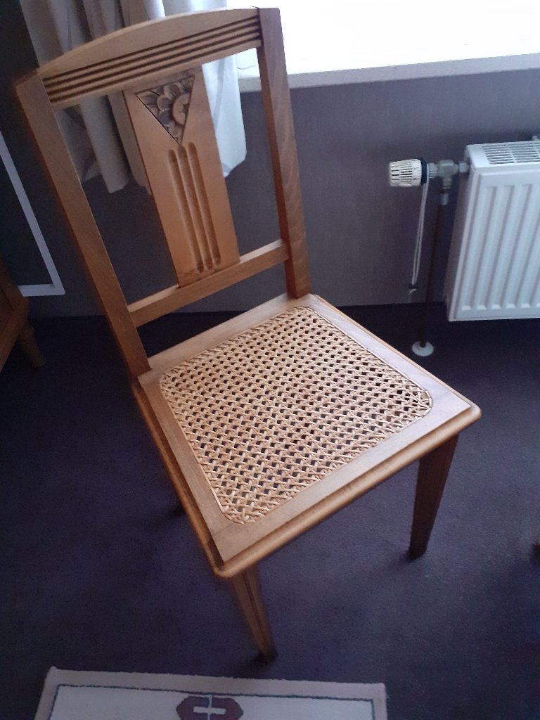 vintage stoelen x 4, Huis en Inrichting, Stoelen, Ophalen, Bruin, Vintage, Zo goed als nieuw