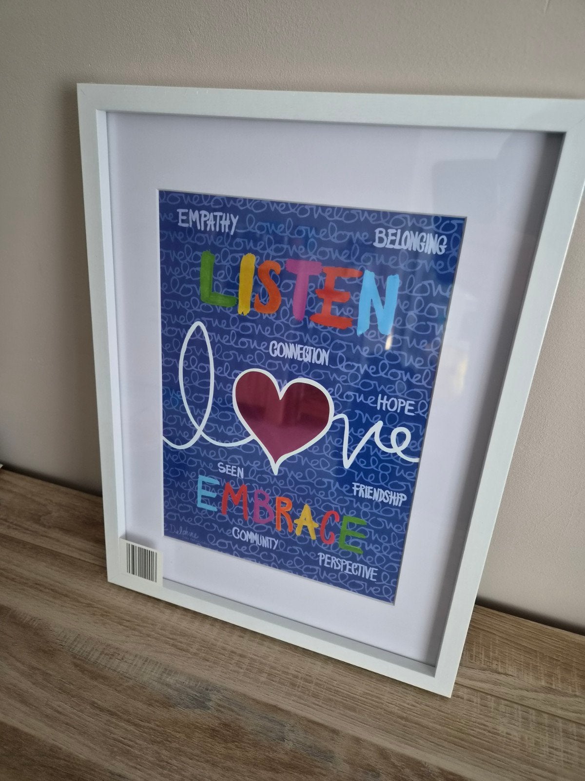 Œuvre « Listen ». L'amour. Embrasse. » - Delphine Boël, Antiquités & Art, Édition limitée, Enlèvement ou Envoi