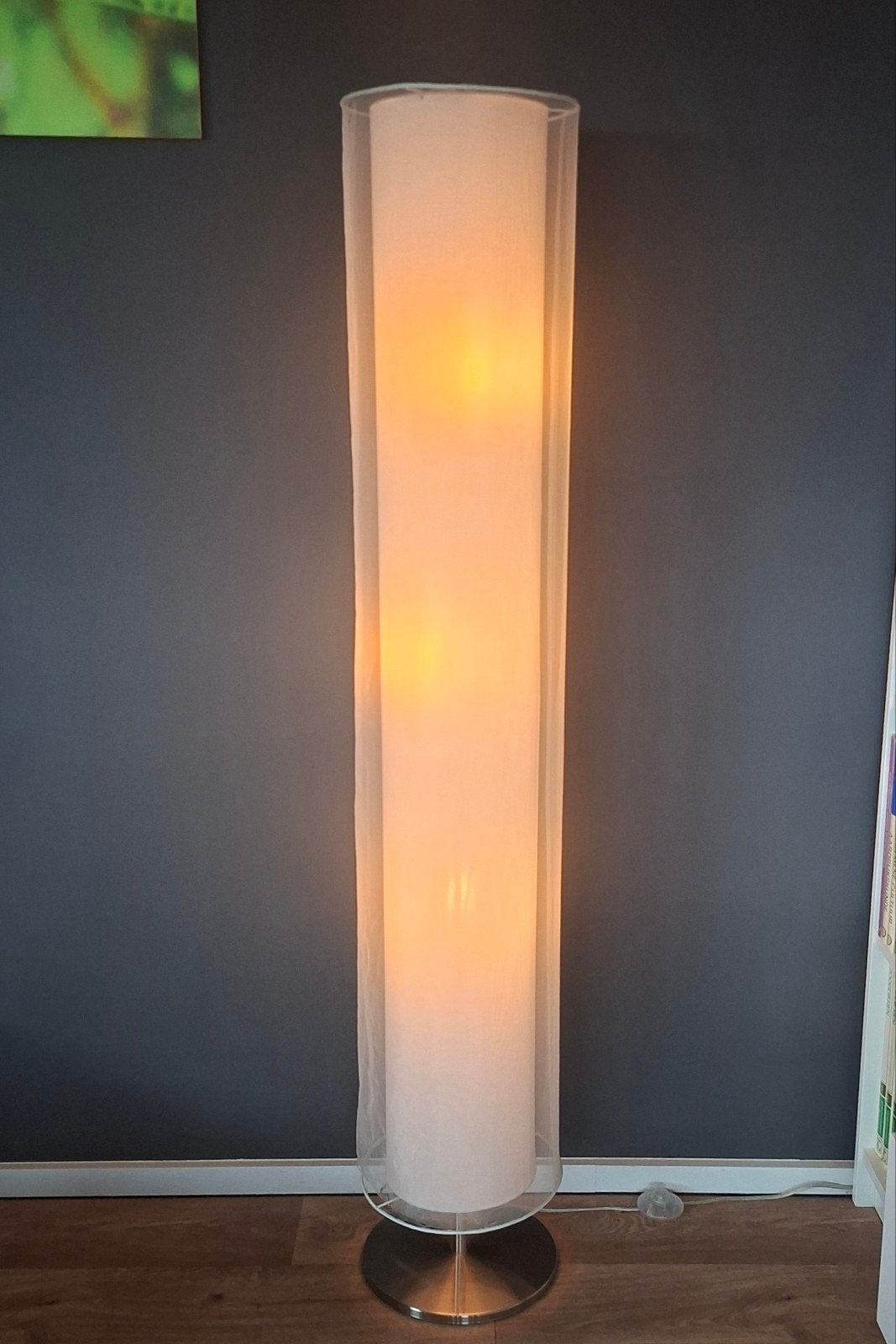 Design staande lamp met 3 spaarlampen, Huis en Inrichting, Lampen | Vloerlampen, Ophalen of Verzenden, Gebruikt, Modern, 150 tot 200 cm