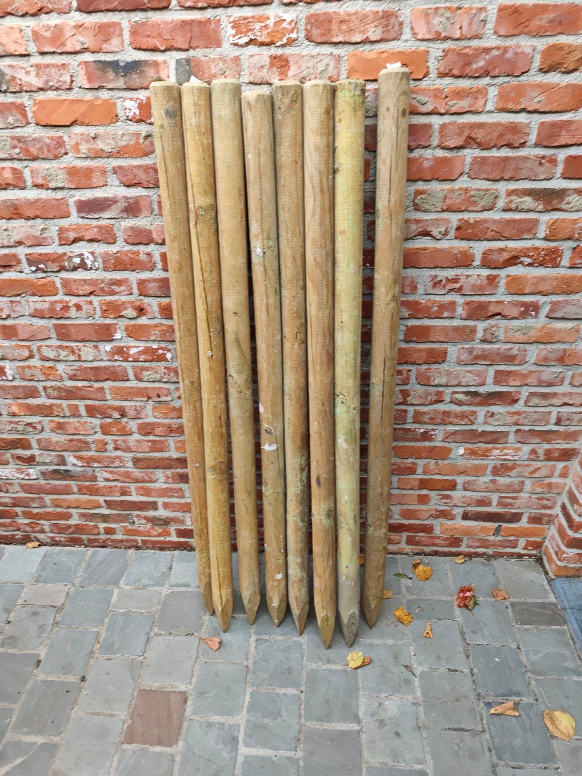 8 ronde houten palen, Ophalen, Nieuw, Minder dan 180 cm, Palen