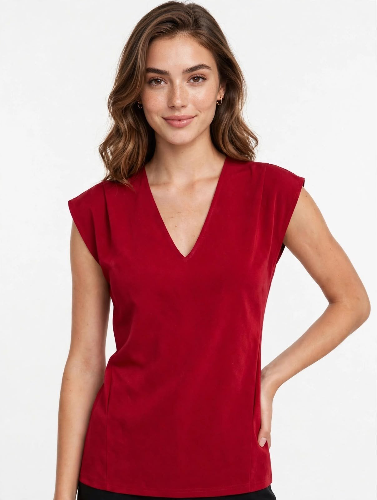 orfeo paris red sleeveless top - size s, Kleding | Dames, Ophalen of Verzenden, Orfeo Paris, Gedragen, Rood