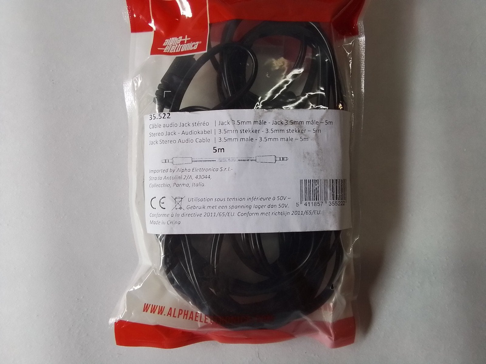 Câble audio Jack Stéréo 5m, Enlèvement ou Envoi, Neuf, Filaire