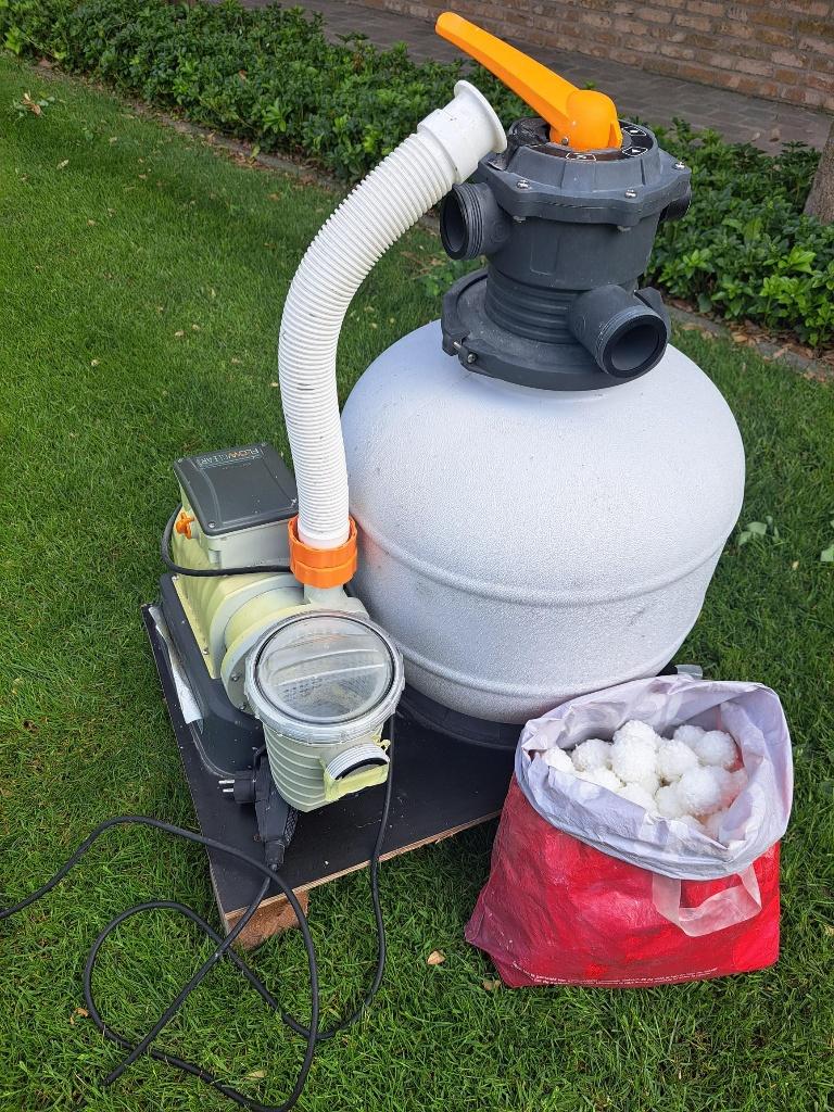 warmtepomp, ladder, vloertegels, Tuin en Terras, Ophalen, Gebruikt, Zwembadpomp