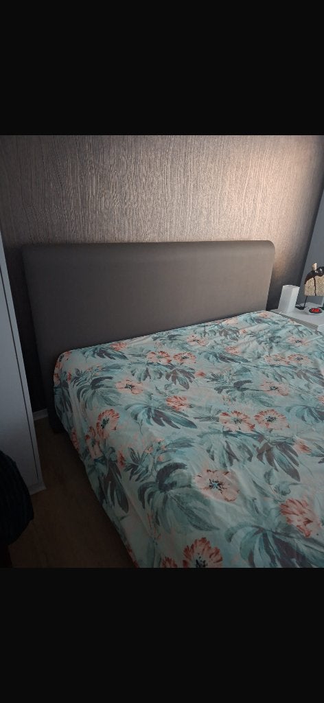 Boxspring bed lederen, Huis en Inrichting, Slaapkamer | Boxsprings, Ophalen, Zo goed als nieuw