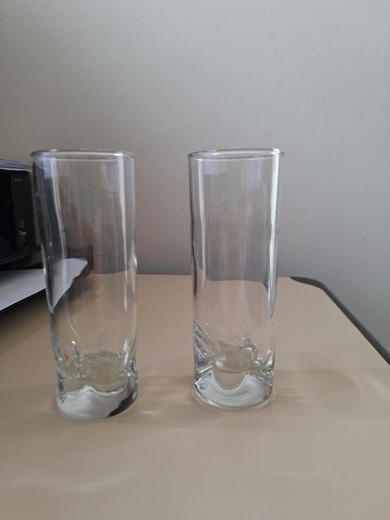 longdrink glazen 2x, Huis en Inrichting, Keuken | Servies, Ophalen of Verzenden, Zo goed als nieuw, Glas, Glas of Glazen