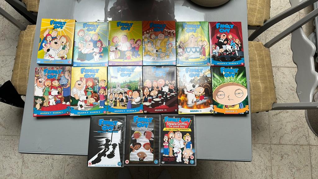 Dvd pakket Family Guy, Cd's en Dvd's, Ophalen, Boxset, Zo goed als nieuw, Komedie