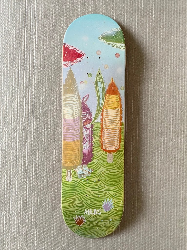 Thomas Campbell x Atlas skateboard 2017 8.5" UMA rare skate, Antiek en Kunst, Ophalen of Verzenden