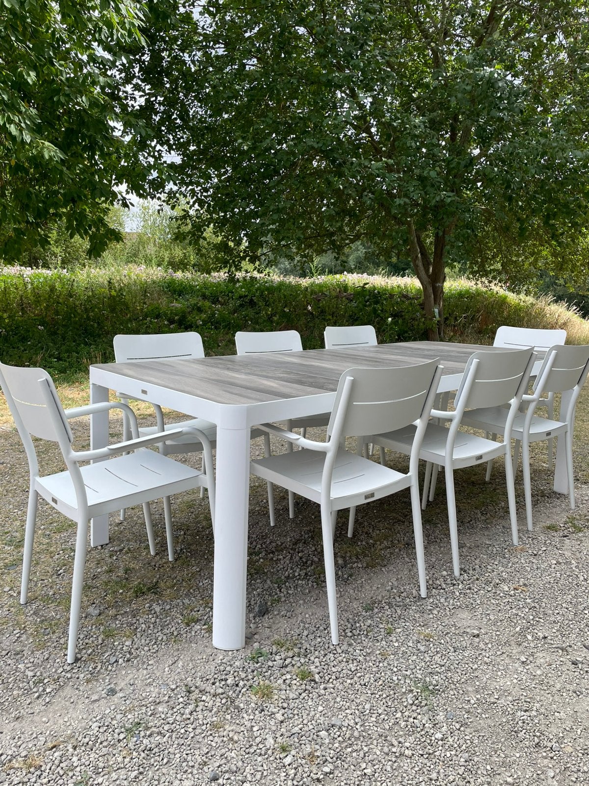 Nieuw! Complete tuinset volkeramische blad in topstaat, Tuin en Terras, Ophalen, Zo goed als nieuw