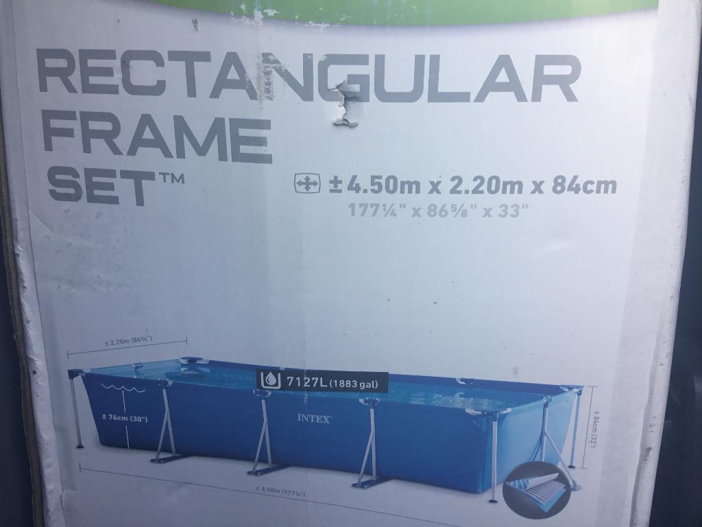 Zwembad Intex 4,50 X 2,20 x 76, Enlèvement, Utilisé, Couverture de piscine