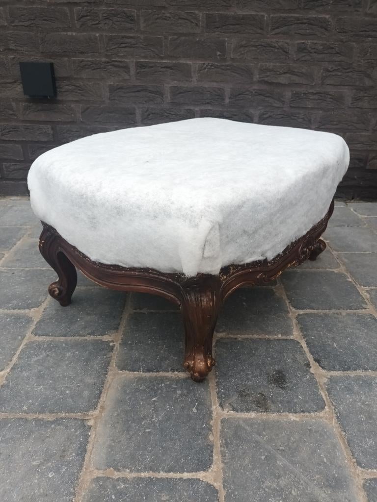 Grand repose pieds, pouf de style a recouvrir, Enlèvement