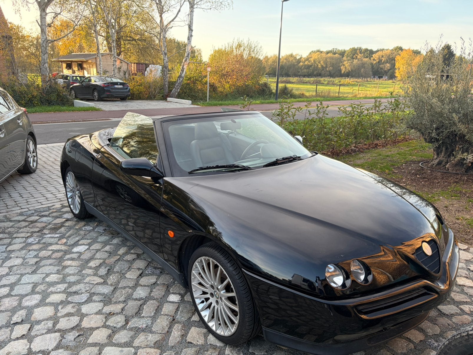 Presque ancêtre  Alfa Romeo spider 916 0488251461, Auto's, Zwart, Cabriolet, Spider, Zwart