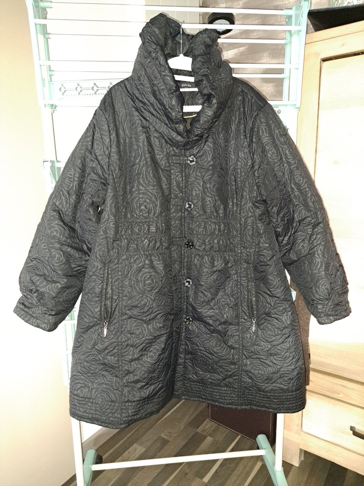 Veste en paprika, à motif de roses, 50/52, Taille 46/48 (XL) ou plus grande, Enlèvement ou Envoi, Comme neuf, Paprika