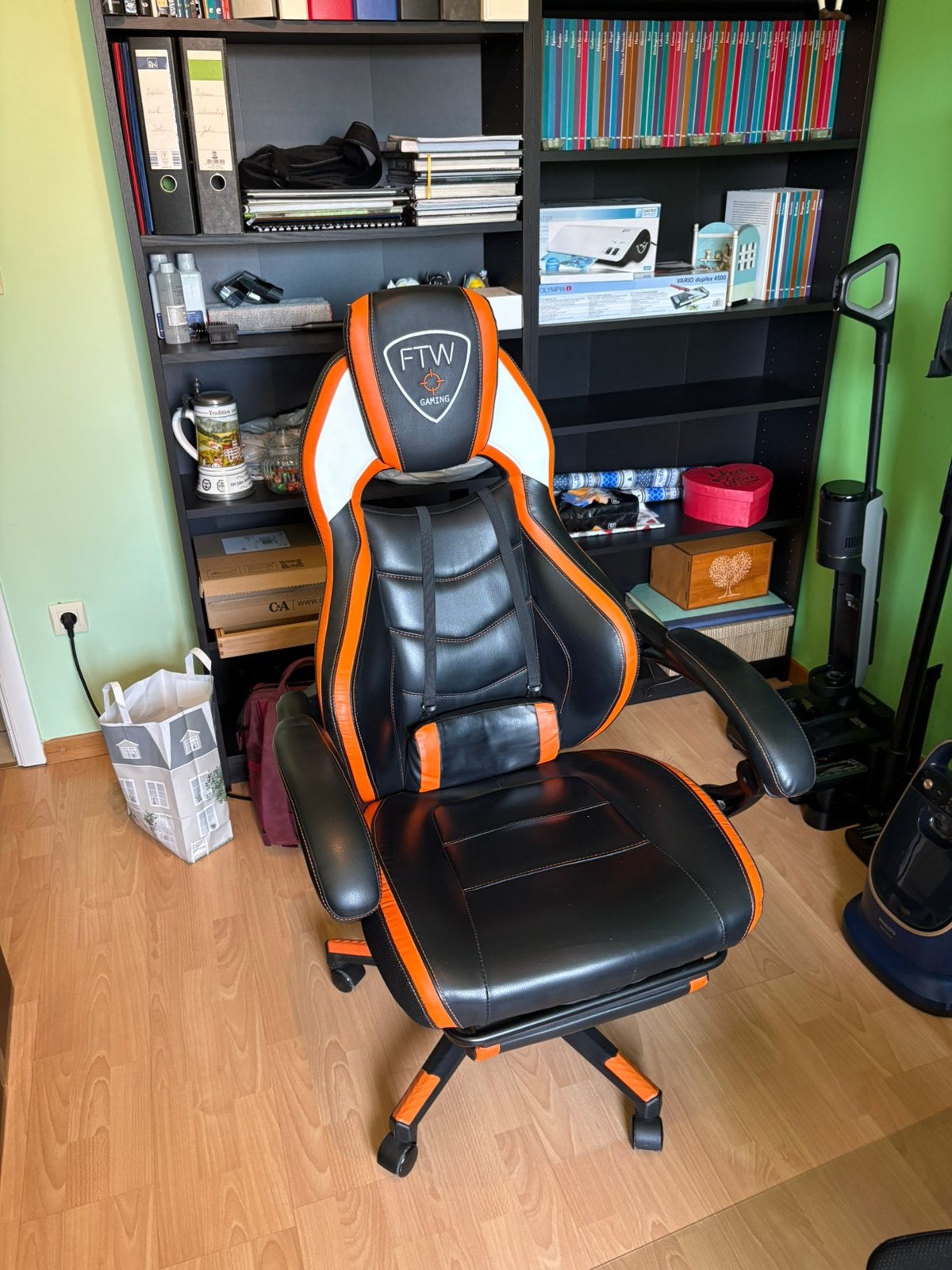 Chaise gaming FTW – Confortable et en très bon état, Chaise de bureau de gaming, Enlèvement, Utilisé, Orange