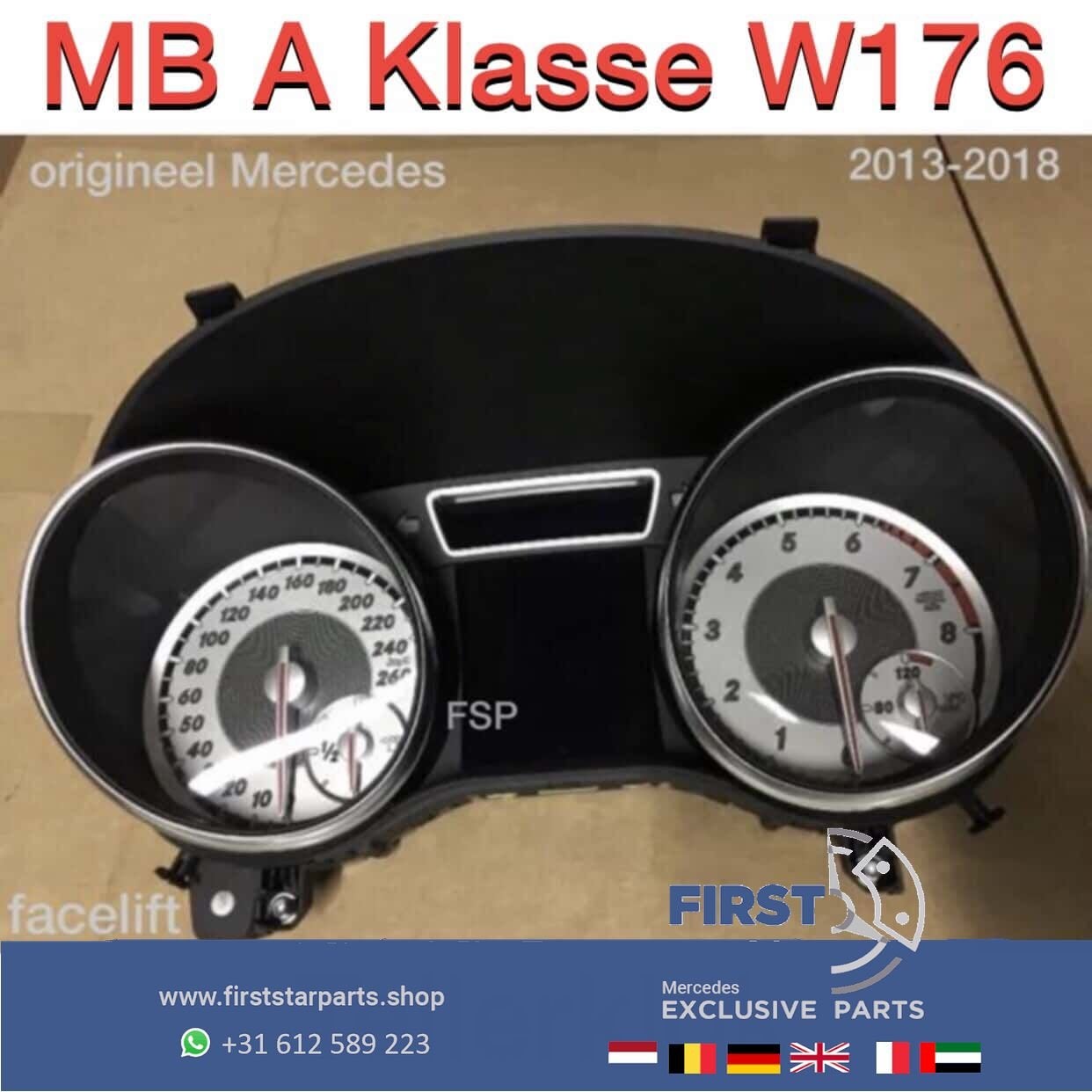 W176 AMG LINE Tellerklok Mercedes A Klasse INSTRUMENTENPANEE