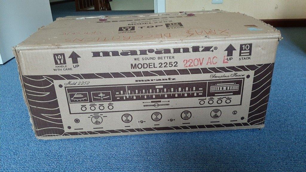 VINTAGE Marantz (receiver 2252) doos uit 1977 (lege doos), Marantz, Gebruikt, Ophalen of Verzenden, 60 tot 120 watt