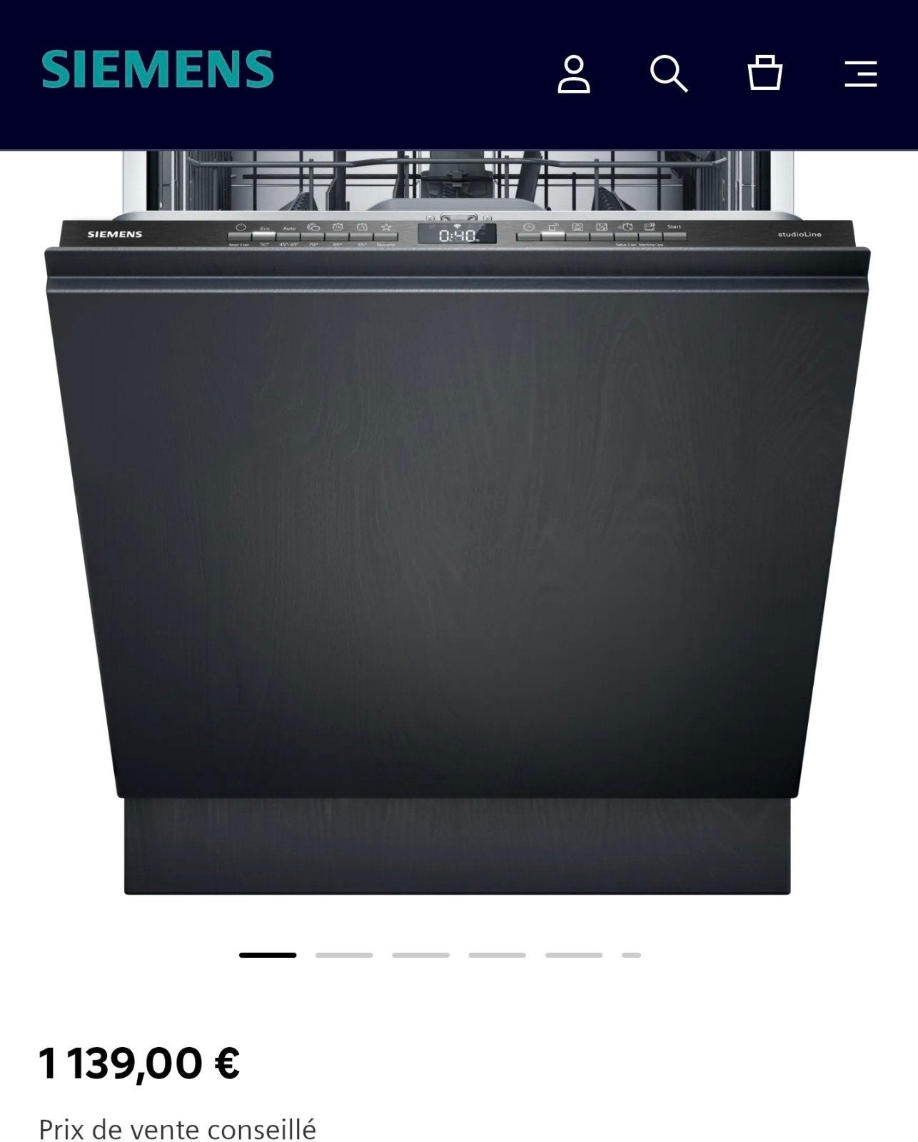 SIEMENS IQ300 ingebouwde vaatwasser. NEGEN, Ophalen, Energieklasse A of zuiniger, Minder dan 85 cm, 60 cm of meer
