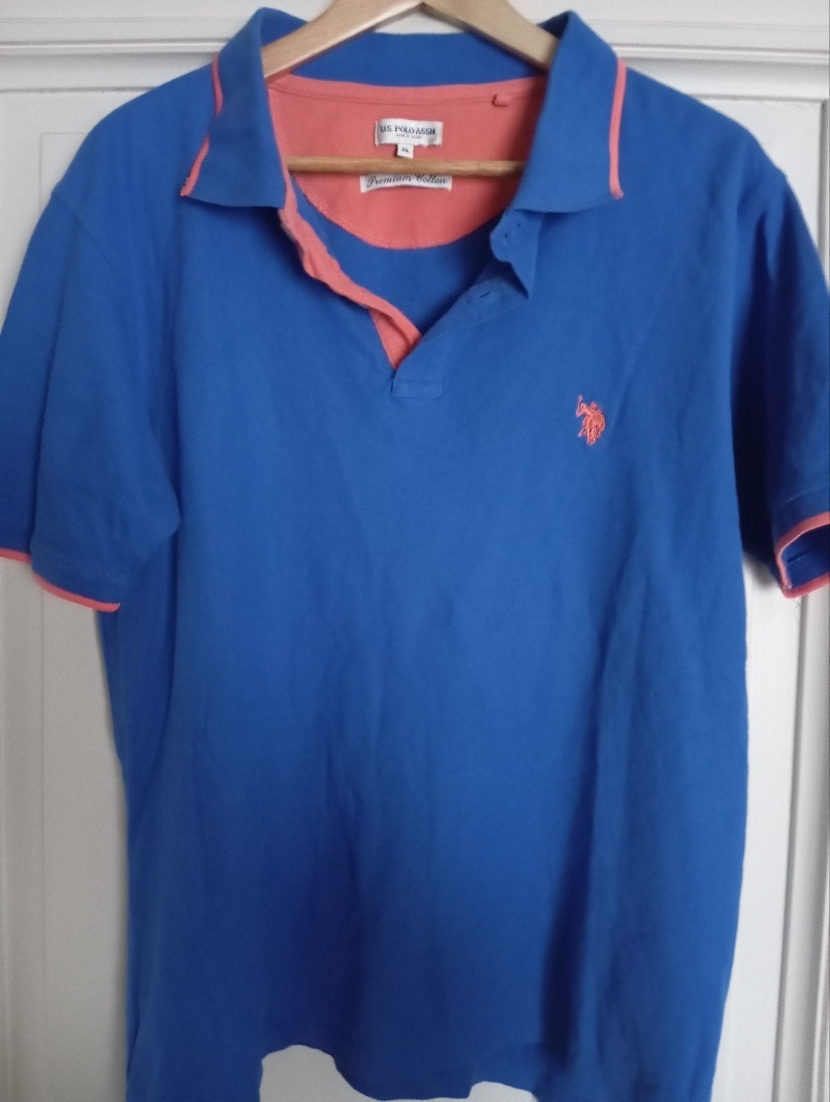 U.S. POLO ASSN. since 1890 blue polo met roze details, XL, Kleding | Heren, Polo's, Ophalen of Verzenden, Roze