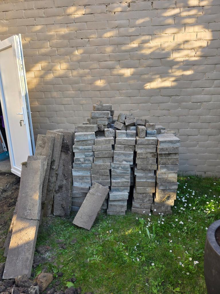 Gratis klinkers, Enlèvement, Briques