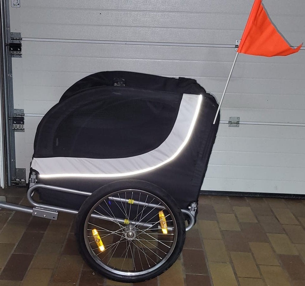 remorque à vélo, Vélos & Vélomoteurs, Accessoires vélo | Remorques, Enlèvement, Comme neuf, 20 à 40 kg, Pliable