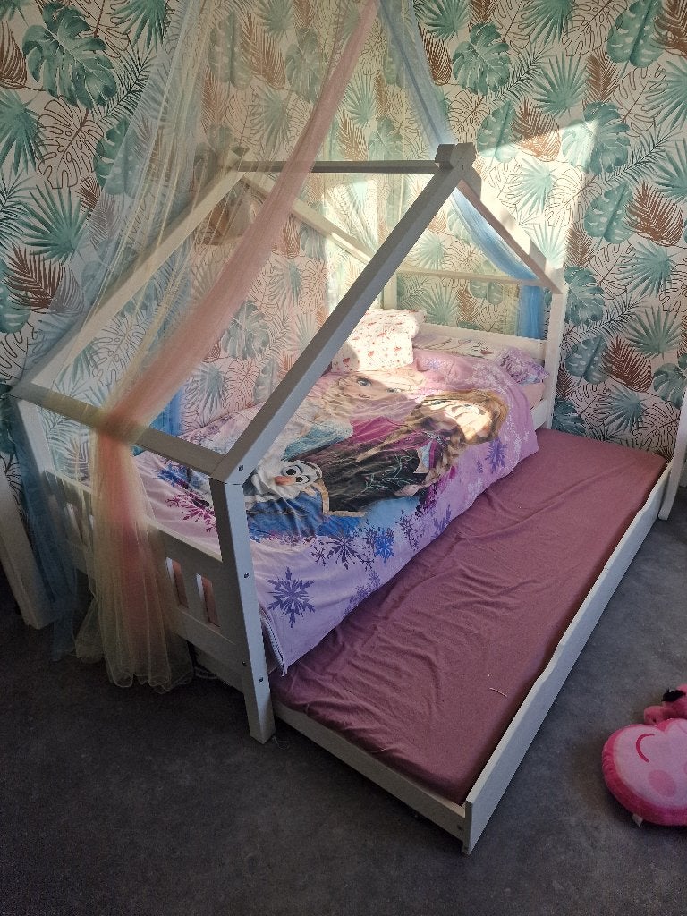 Kinderbed 90x200, Enfants & Bébés, Sommier à lattes, Enlèvement, 180 cm ou plus, 85 à 100 cm