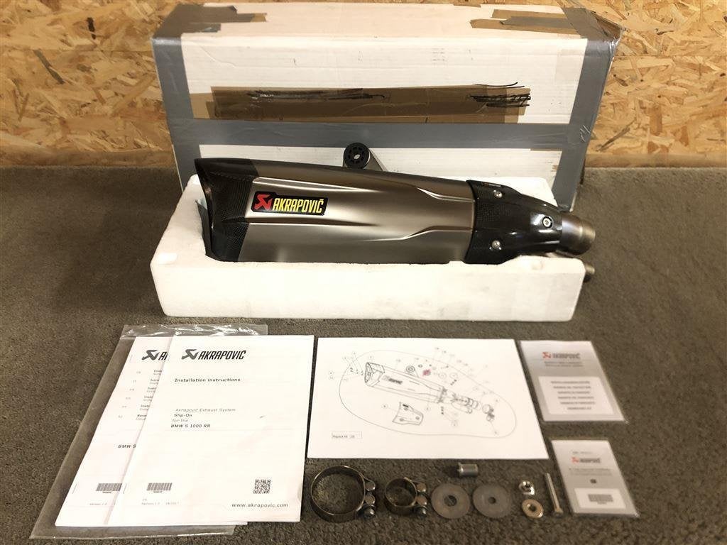 Akrapovic titanium uitlaat demper BMW S1000RR 2017 2018, Motoren, Verzenden, Gebruikt