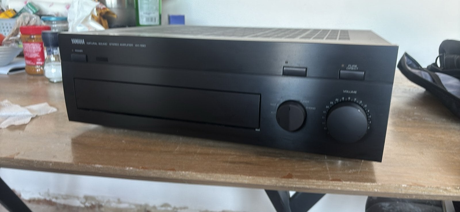 Yamaha AX-590 – 2x100W – Geserviced, Audio, Tv en Foto, Versterkers en Ontvangers, Ophalen, Zo goed als nieuw, Stereo, Yamaha