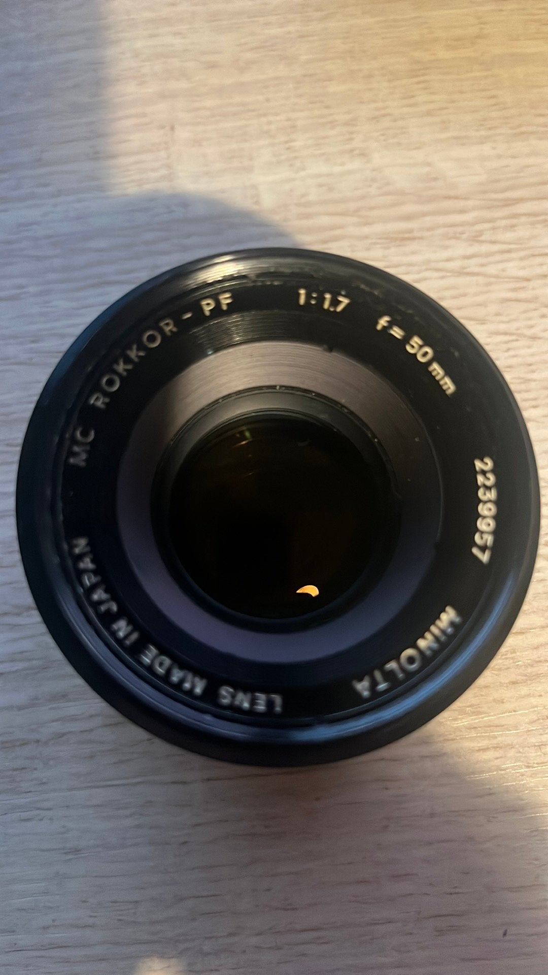 Minolta 50mm/1.7 MC Rokkor-PF, TV, Hi-fi & Vidéo, Photo | Lentilles & Objectifs, Enlèvement ou Envoi, Comme neuf, Mise au point manuelle