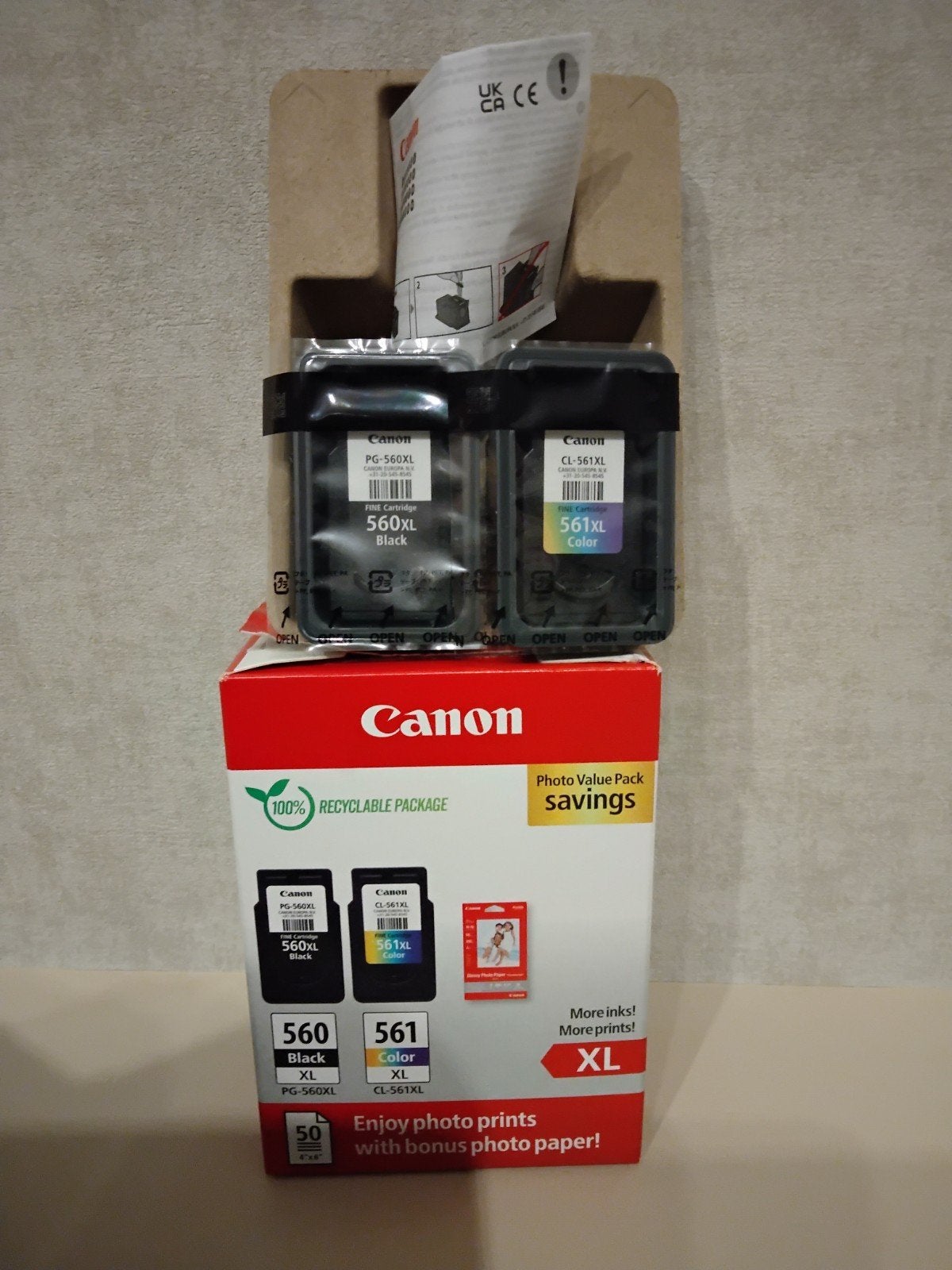 Inktcartridges, Ophalen, Nieuw, Cartridge, Canon PG- 560XL en CL- 561